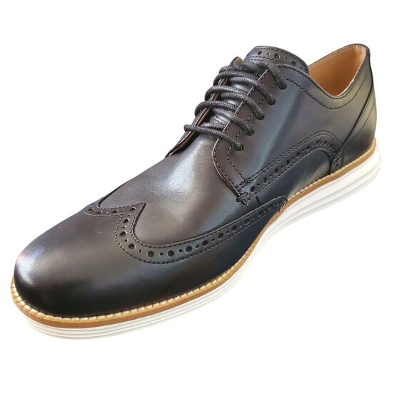 Cole Haan Men's 10 Original Grand SHWNG Remastered Wingtip Oxfords Shoes Black - Picture 5 of 12